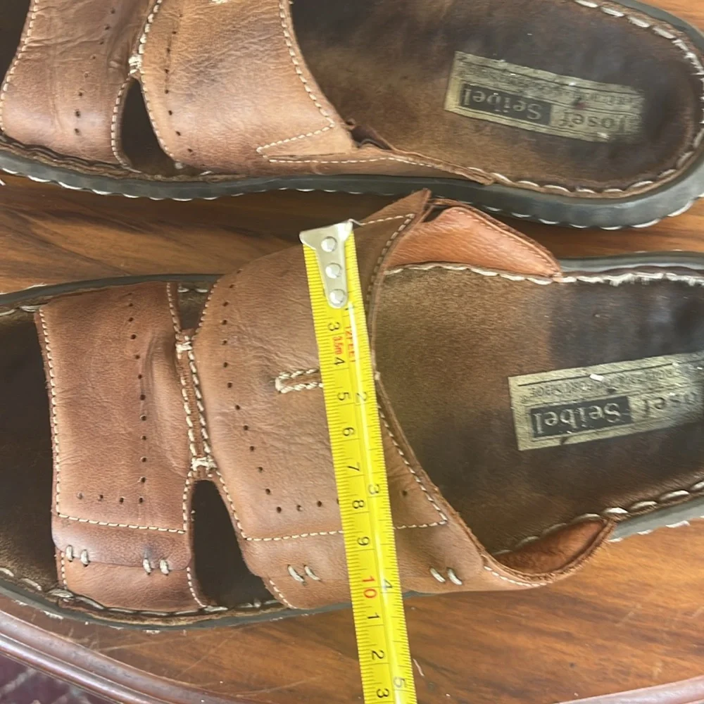 Josef Seibel Leather Slides Size 44